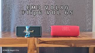 เปรียบเทียบเสียง Marshall Emberton iii VS JBL Flip6 [upl. by Aztin]