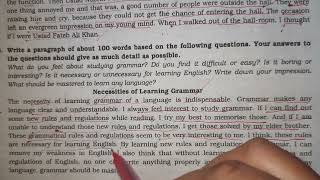 Necessity of learning grammar paragraph paragraph [upl. by Nauqram]