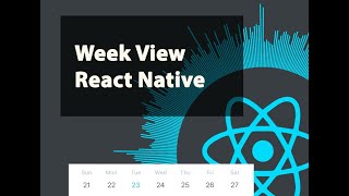 Hot tip 🔥 Calendar Week View in React native [upl. by Anitsuj]