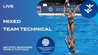 LIVE  Mixed Team Technical  Artistic Swimming World Cup 2023  Soma Bay [upl. by Felten]