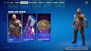 TODAY FORTNITE UPDATE WILL ADD KRATOS TODAY TUESDAY Kratos and Pickaxe axe leviatan fortnite Return [upl. by Narih]