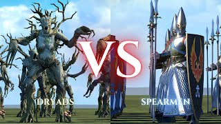 WARHAMMER III Total War  Dryads VS Spearmen [upl. by Pears256]