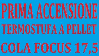 PRIMA ACCENSIONE STUFA PELLET COLA FOCUS 175 [upl. by Euqinotna]