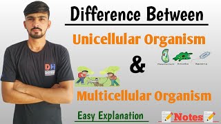 Unicellular Organism And Multicellular Organism Difference  By Dadhich Sir [upl. by Flavius904]