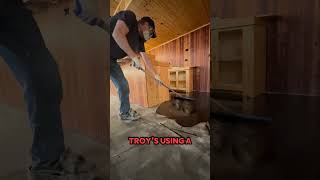 ⚠️ Metallic Epoxy Vlog  Day 2 concrete epoxy metallic floor mancave satisfying vlog [upl. by Peggie]