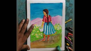 simple oil pastel drawing [upl. by Nereil]