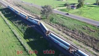 4557 Aurizon train with 4 wagons derailed [upl. by Ajnat]