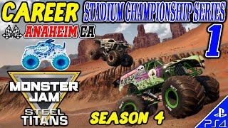 Monster Jam Steel Titans  CAREER  S4  Stadium Championship  1  Anaheim CA 111924 [upl. by Annaeg]