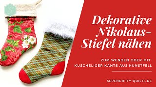 Dekorative Nikolaus Stiefel nähen [upl. by Sasnett704]