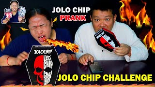 JOLO CHIP EATING CHALLENGE 🔥🥵 WITH PRANK  WORLDS HOTTEST CHIP CHALLENGEGANGAOFFICIALthamthapa [upl. by Shifrah]