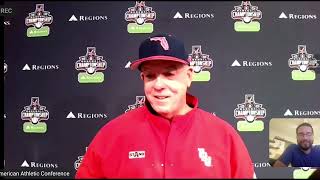 FAU Baseball vs Charlotte AAC Tournament May 24 2024  Coach John McCormacks WIN Presser [upl. by Nylrehc]