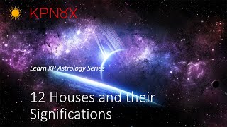 Learn KP Astrology  12 Houses and their Significations [upl. by Quiteri336]