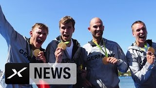 Doppelvierer mit goldenem Doppelschlag  Rudern  Rio 2016 [upl. by Iphagenia]