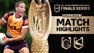 NRLW 2024  Broncos v Sharks  Match Highlights [upl. by Nyleek]