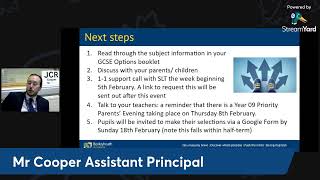 Bexleyheath Academy  Year 09 Option Evening 2024 [upl. by Nnaegroeg]