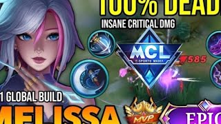 MELISSA BEST BUILD 2024 ONE HIT BUILD  MELISSA  MOBILE LEGENDS [upl. by Kylynn]