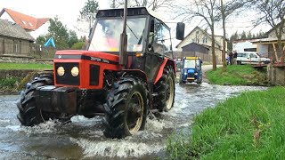 Tractors vs flooded ford  Hamerská motoriáda 2023 22 [upl. by Marco]