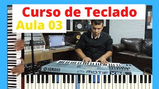 Como tocar teclado  Aula de Teclado 03 para Iniciantes [upl. by Nwahsit]