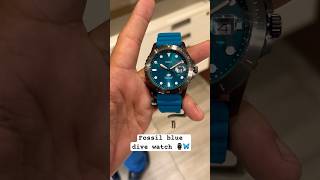 Fossil blue dive watch  Silicon band ⌚️🦋fossil watches viral shorts [upl. by Devin]