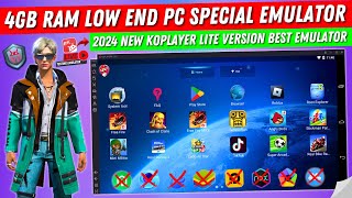 KoPlayer Lite 4GB Ram Low End PC Special New Emulator  Best Android Emulator For Free Fire For PC [upl. by Ahsetan]