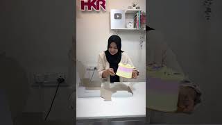 How to make Tall cake box  cake box kaise banae HKR academy daughter  tier cake decorating [upl. by Richter]