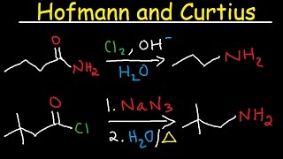 Hofmann Rearrangement and Curtius Reaction Mechanism  Primary Amides amp Acid Chlorides to Amines [upl. by Lowenstern555]