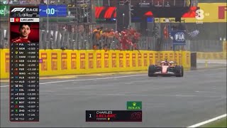 Italian commentators react to Leclercs victory in Monza  🇮🇹 [upl. by Glendon]