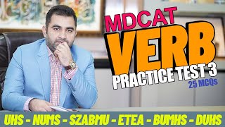 MDCAT ENGLISH I VERBS I PRACTICE TEST 3 [upl. by Ellan147]