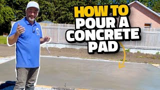 How to Pour a Concrete Pad for a Workshop [upl. by Aivatnwahs]