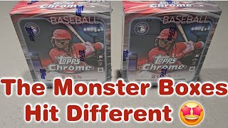 Monster Box Preview 2 Monster Boxes of 2024 Topps Chrome With LOTS of Parallels amp We Pulled An Auto [upl. by Teri358]