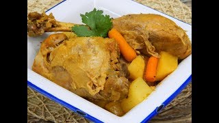 How to make Boricua style Fricase de PavoTurkey Friccasee in the Slow Cooker [upl. by Tnahsin]