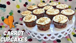 Carrot Cake Cupcakes🥕  Cream Cheese Frosting  Easy Easter Recipe Idea  Perfect Dessert or Muffin🐇 [upl. by Enyleuqcaj8]