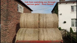 JCB Fastrac Cab Cam  Pure sound  more bale carting [upl. by Morris]