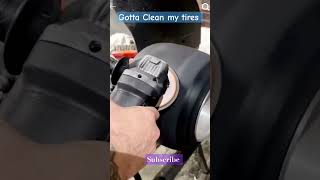 How tires cleaned and buffed  subscribe satisfying art tires shorts [upl. by Cram494]