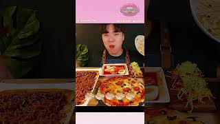 Mukbangers Eating By Emoji ONLY NOODLES cre gongsamtable203 asmrfood eating shorts [upl. by Ramilahs993]