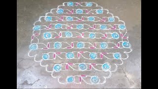 Panchajanya kolam  for prosperity purity and positivity sangukolamwithdots [upl. by Ribal]