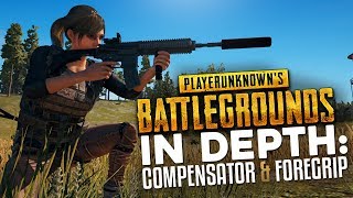 PUBG In Depth Compensator Foregrip Stock amp Every Recoil Attachment [upl. by Alemahs520]