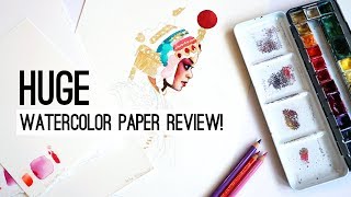 HUGE WATERCOLOR PAPER REVIEW [upl. by Ajnot]