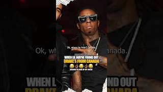 Lil Wayne finds out Drake is from Canada 😂😂😂 lilwayne drake hiphop rap nickiminaj [upl. by Hanson]