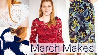 March Makes  What Ive been sewing  Glasshouse Patterns [upl. by Bucky]