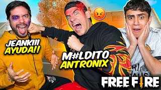 PELEO FUERTE con DONATO BROMA PESADA a JEANKY en FREE FIRE [upl. by Idaf69]