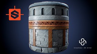 TIMELAPSE  Substance Designer Tutorial  Stylized Castle Wall [upl. by Veneaux]