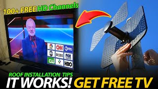 100 4K FREE TV Channels Installing 1000 Mile Range Air Antenna  ATSC30 Outdoor Antenna [upl. by Bren]