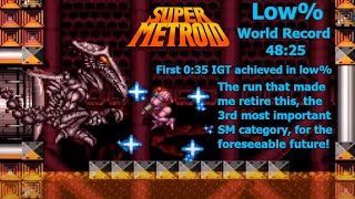 Super Metroid low speedrun in 4825 World Record 035 IGT [upl. by Docila]