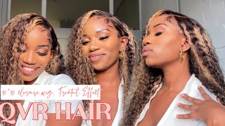 5x5 Closure Wig Install  Side Part Frontal Effect ft QVR Hair [upl. by Alyosha123]