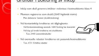 Redovisning 2 Löpande bokföring  Försäljning inköp och finansiering [upl. by Rim578]