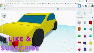 How to design a simple car using tinkercad [upl. by Goto]