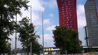 Plaza de Europa Hospitalet de Llobregat con el hotel Porta Fira Barcelona [upl. by Sherwood]