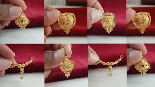 latest hallmark gold short mangalsutra designs 2024 with weight amp price 2024 new gold pendant  😍😍 [upl. by Charles]