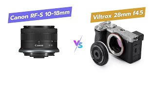 📸 Canon RFS1018mm vs VILTROX 28mm Which Lens Should You Buy 🤔 [upl. by Lilak843]